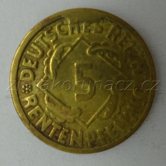 Německo - 5 Rentenpfennig 1924 J