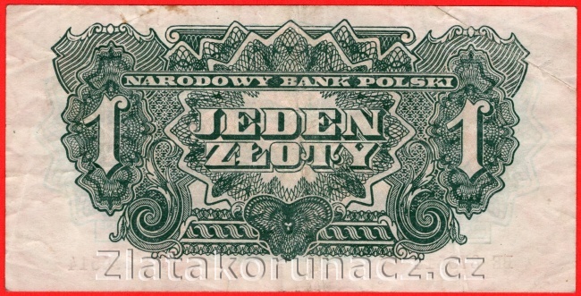 Polsko - 1 Zloty 1944 Obowiazkowym...