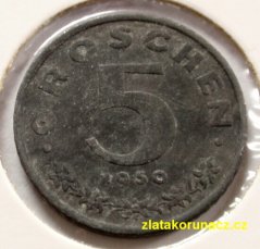 Rakousko - 5 groschen 1950
