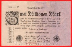 Německo - 2.000.000 mark 9.8.1923 Ga-T 6m. č.