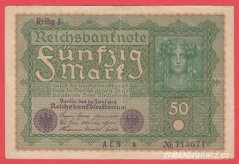 Německo - 50 mark 24.6.1919 - série AEHa-pořadí 1