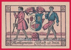 Aschach - 20 haléřů - 1920 - modrá