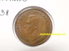 Anglie - 1 farthing 1938