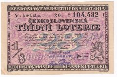 Los - 15 kč - 28. Československá třídní loterie V. - F r.1933
