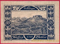 St. Georgen - 50 haléřů - 1920 - modrá