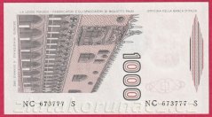 Itálie - 1000 Lire 1982 varianta podpisu