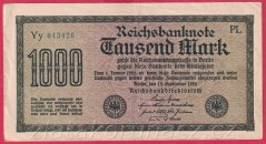 Německo - 1000 mark 15.9.1922 - série Yy-PL