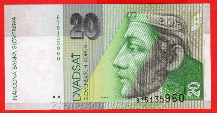 Slovenská republika - 20 korun 1997 B