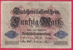 Německo - 50 mark 5.8.1914 - série Q