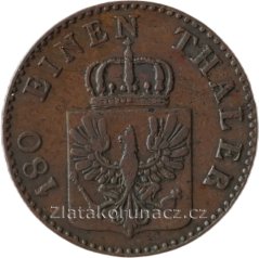 Prusko - 2 pfenninge 1863 A