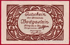 Bad Gastein - 10 haléřů - 1920 - hnědá