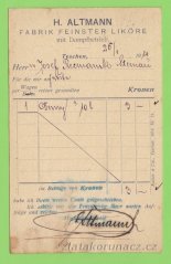 Rakousko - razítko Těšín, H.Altmann, Likör-Fabrik IV.