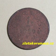1 krejcar 1859 V