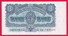3 Kčs 1953 PS - český číslovač