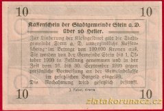 Stein an der Donau - 10 haléřů - 1920 - zelená