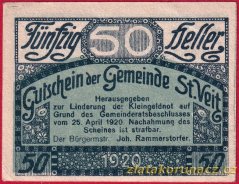 St. Veit - 50 haléřů - 1920