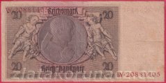 Německo - 20 Reichsmark 22.1.1929 - série W-E - 8 m.č.