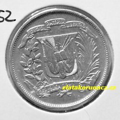 Dominikánská republika - 1/2 peso 1952