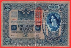 Rakousko-Uhersko - 1000 kronen 1919 I. vydání 1654