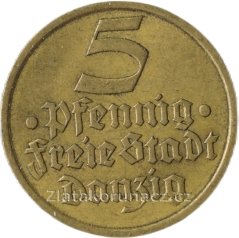 Polsko - Gdaňsk - 5 pfennig 1932