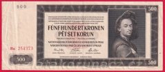 500 korun 1942 II. vydání Ha-neperf.
