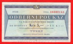 5 Tkčs - Tuzexová poukázka 1973/III