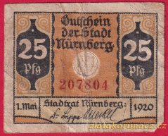 Norimberk - 25 pfennig - 1920