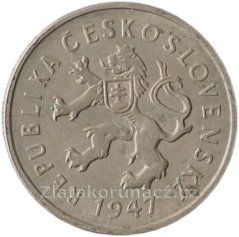 2 koruna 1947