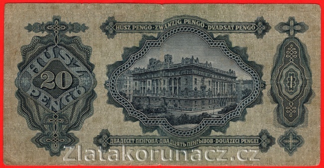 Maďarsko - 20 Pengö 1930