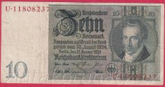 Německo - 10 Reichsmark 22.1.1929 - série U-S - 8 m.č