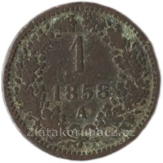 1 krejcar 1858 A