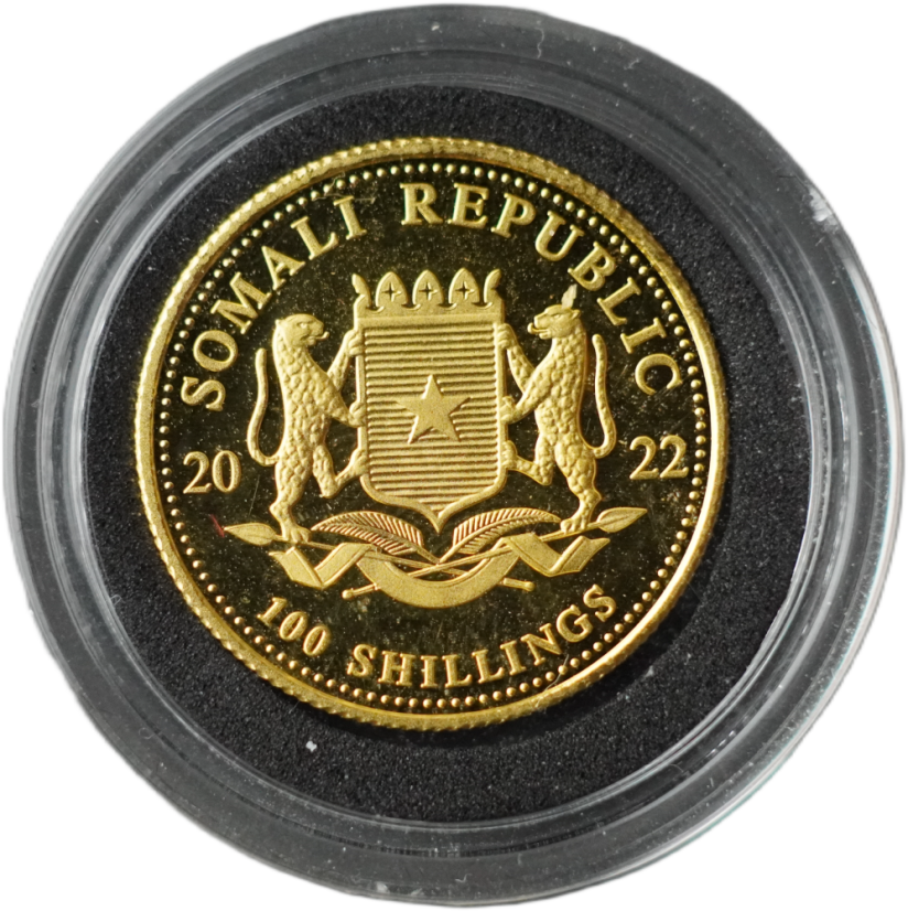 Zlatá mince Somalsko 1/10 Oz 2022