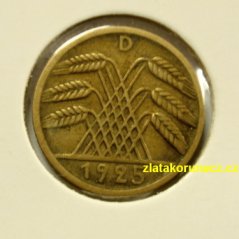 Německo - 5 Reichspfennig 1925 D