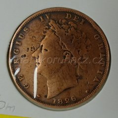 Anglie - 1 farthing 1826