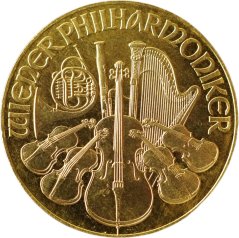 Zlatá mince Rakouska - 1 Oz Philharmoniker 1990