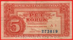 5 Kčs 1949 A 5