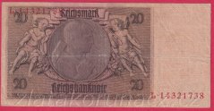 Německo - 20 Reichsmark 22.1.1929 - série L-K - 8 m.č.