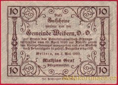 Weibern - 10 haléřů - 1920