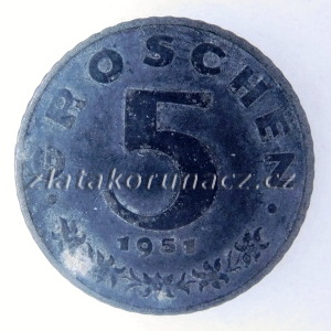 Rakousko - 5 groschen 1951