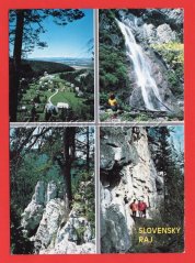 Slovenský Raj - Čingov zo Sovej skaly, Obrovský vodopád v rokline Kyseľ