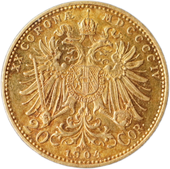 Zlatá mince Rakousko - Uhersko - 20 Koruna 1904