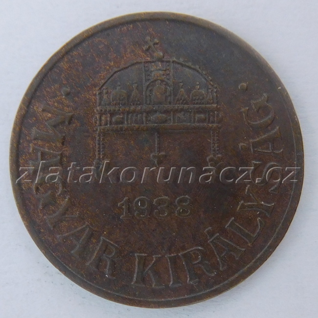 Maďarsko - 1 fillér 1938 BP