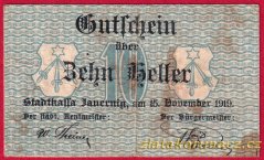 Jauernig - 10 haléřů - 1919