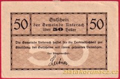 Unterach am Attersee - 50 haléřů - 1920