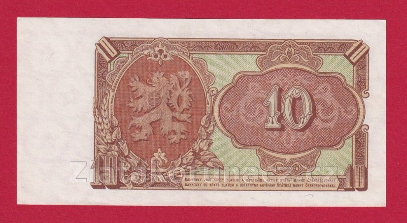 10 Kčs 1953 AM-ruský číslovač