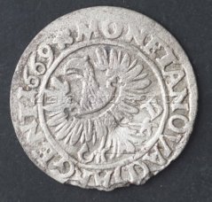 Slezsko - Lehnice - Břeh1 krejcar 1669 CB Christian