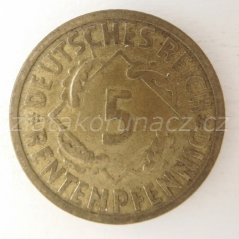 Německo - 5 Rentenpfennig 1923 A