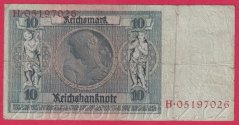 Německo - 10 Reichsmark 22.1.1929 - série H-L - 8 m.č.