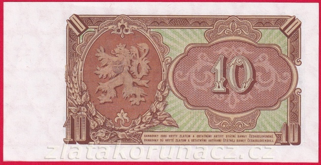 10 Kčs 1953 BM-ruský číslovač