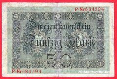 Německo - 50 mark 5.8.1914 - série P-6-m.číslovač